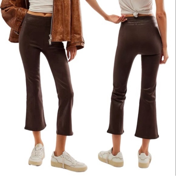 NWT Frame Jet Set Mini Boot Chocolate Cropped Pants Size 0 - Picture 3 of 14